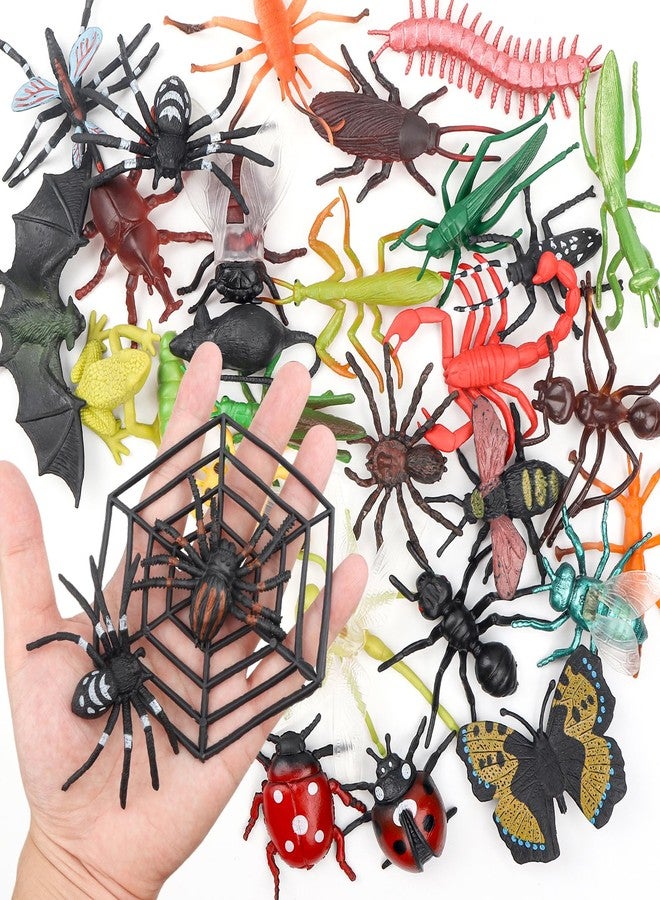 DOITEM 29Pcs Large Realistic Insect Toys Figures, Plastic Bugs Figurines Set, Realistic Insects Toy for Kid, Ladybug, Bee, Butterfly, Assorted Insect Bugs Figures Toy, Insect Themed Party Favors - Image 1